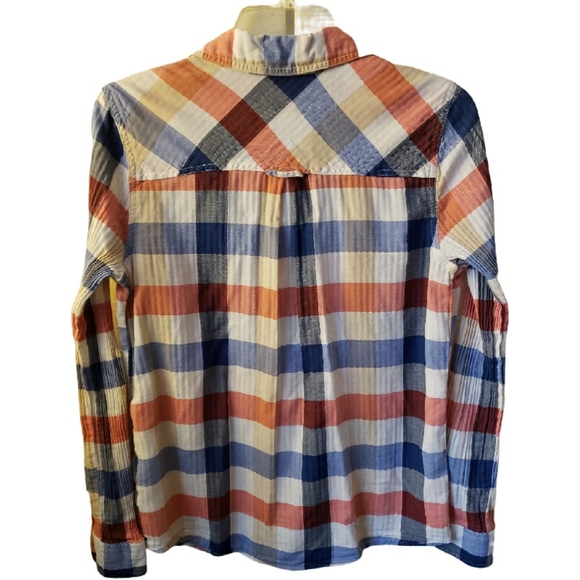 Forever 21 Size Medium Long Sleeve Button Down Plaid Cotton Shirt - Picture 3 of 3